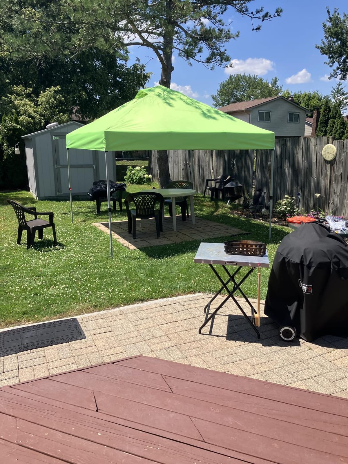 CROWN SHADES 10x10 Pop Up Canopy Tent with One Push Setup, Forest Green | Patented CenterLok, Easy Outdoor Sun Shade for Events, Parties, Camping - Gazebo with STO-N-Go Cover Bag, Silver-Coated Top customer photo 2
