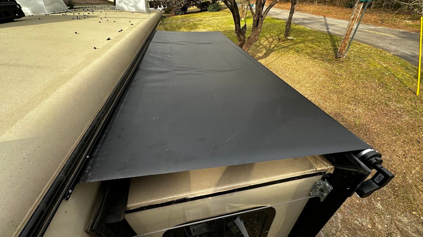 YESCAMP RV Slide Topper Awning Complete Kit, Universal Fit RV Slide Out Awning Protection for RVs, Campers, Travel Trailers, 5th Wheels & Motorhomes, Black, 13'6''(13'1'' Fabric) customer photo 1