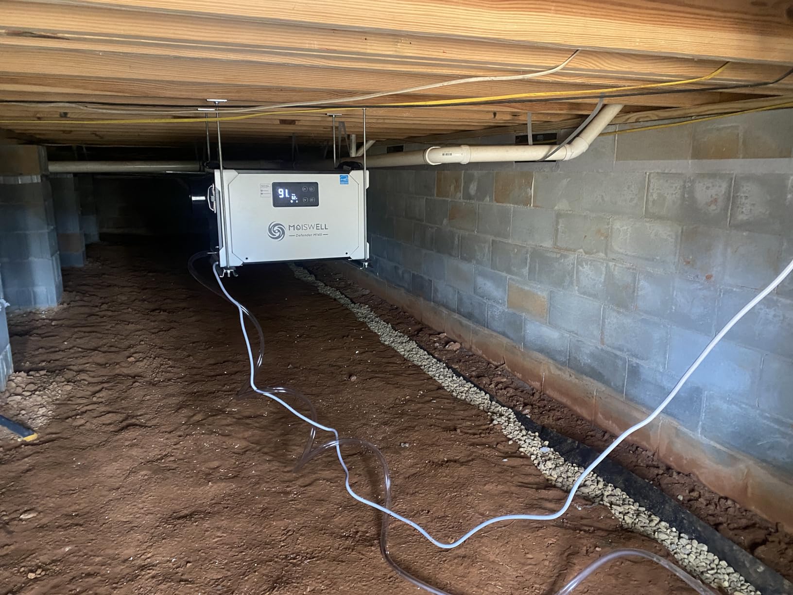 155 Pint Commercial Dehumidifier with Drain Hose for Crawl Spaces, Basements, Industry Water Damage Unit, Large Capacity, Compact, Portable, Auto Defrost, Memory Starting customer photo 2