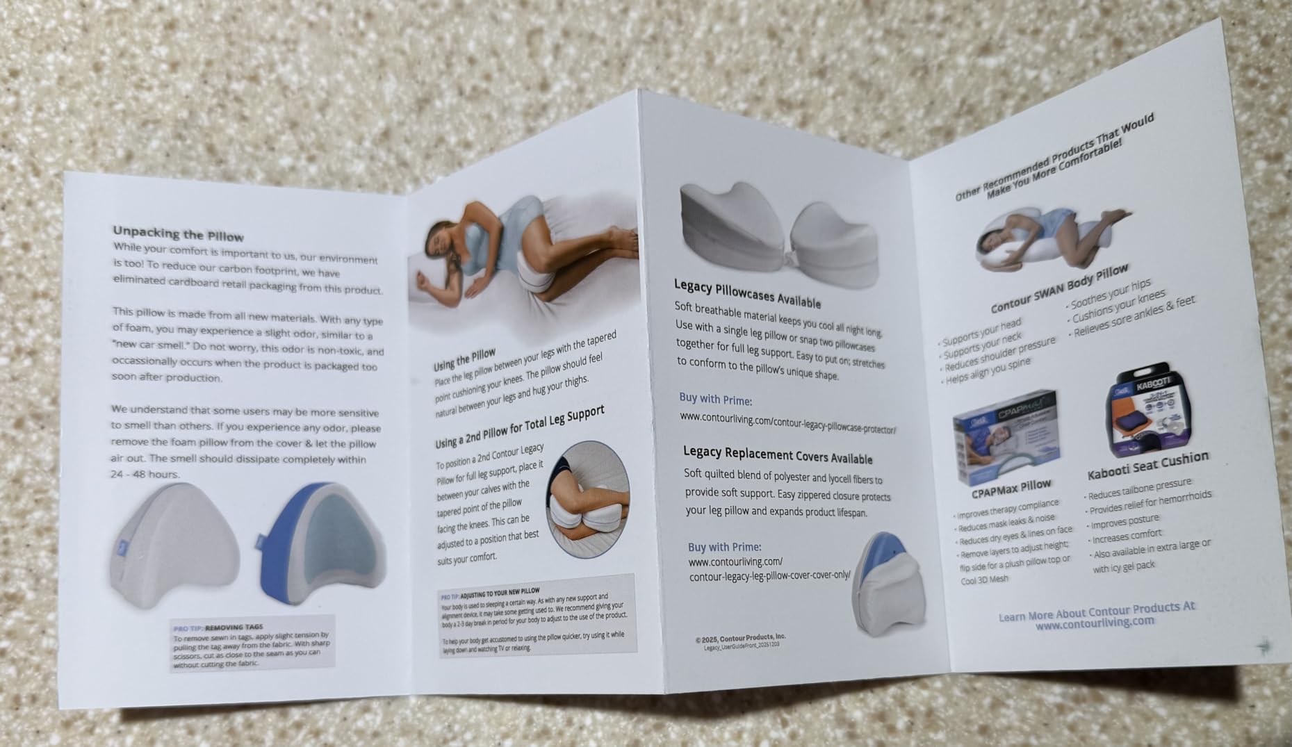 Contour Legacy Cool Leg & Knee Foam Support Pillow for Side Sleepers Soothing Relief for Back, Hips, Knees, Joints, Nerves & Muscles customer photo 1