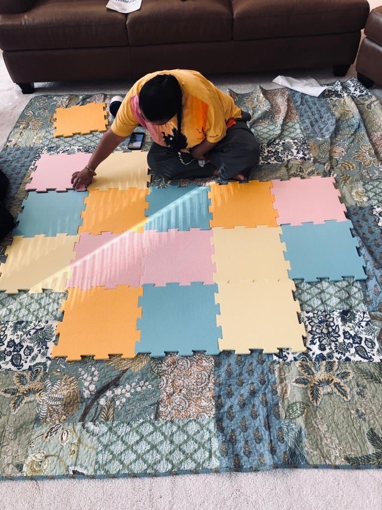 Enovoe Baby Play Mat for Floor - Non-Toxic, Interlocking EVA Foam Mats -16 Pcs - Cushioned Foam Puzzle Floor Mat for Kids & Infants - Ideal for Playrooms, Nurseries, and Home Gyms (12