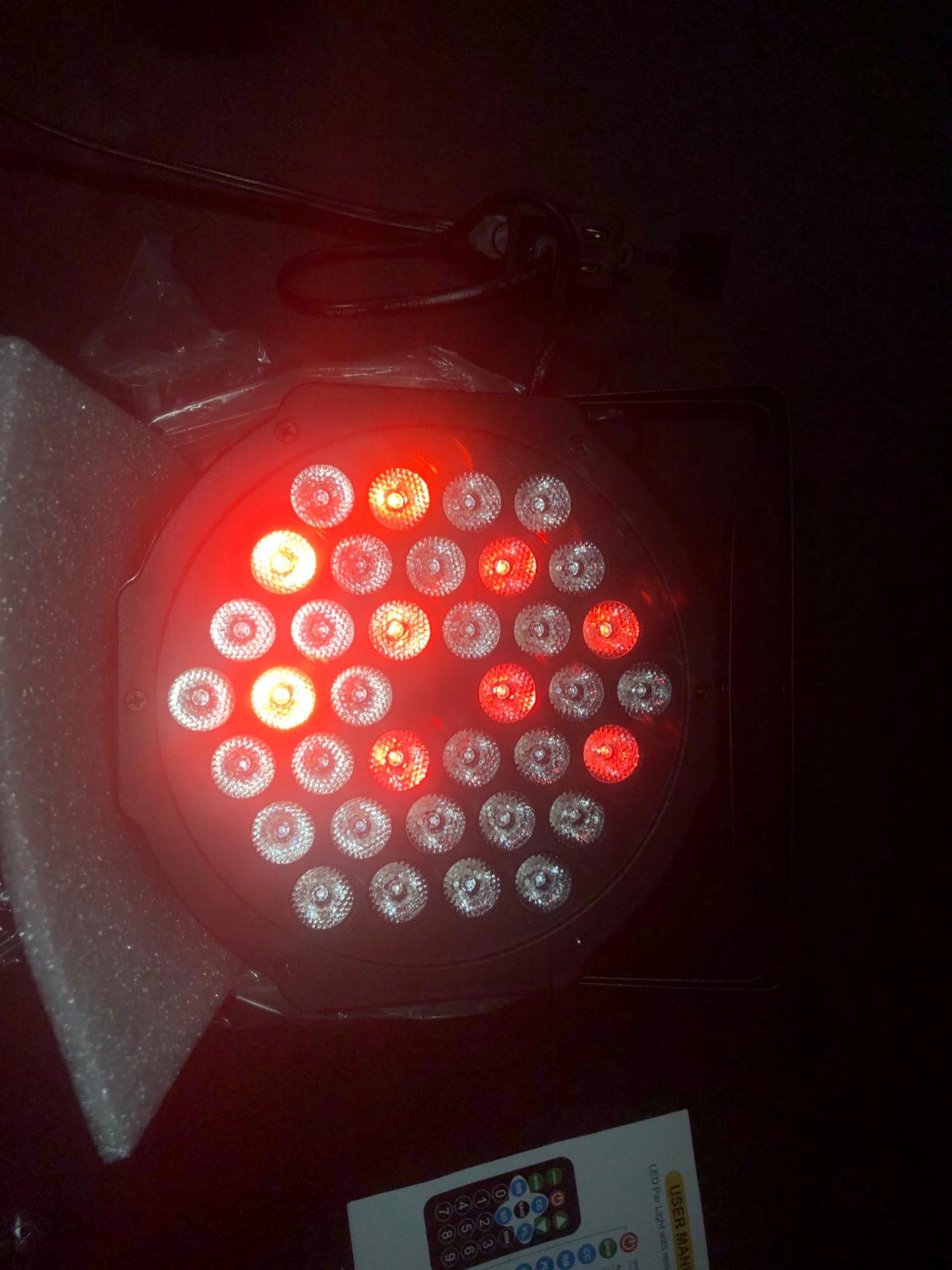 DJ Par Lights, RGB 36 LED Stage Lights Sound Activated, Remote & DMX Controlled LED Uplights, 7 Modes Uplighting for Dance Party Church Wedding Birthday Holiday Music Show - 8 Pack customer photo 1