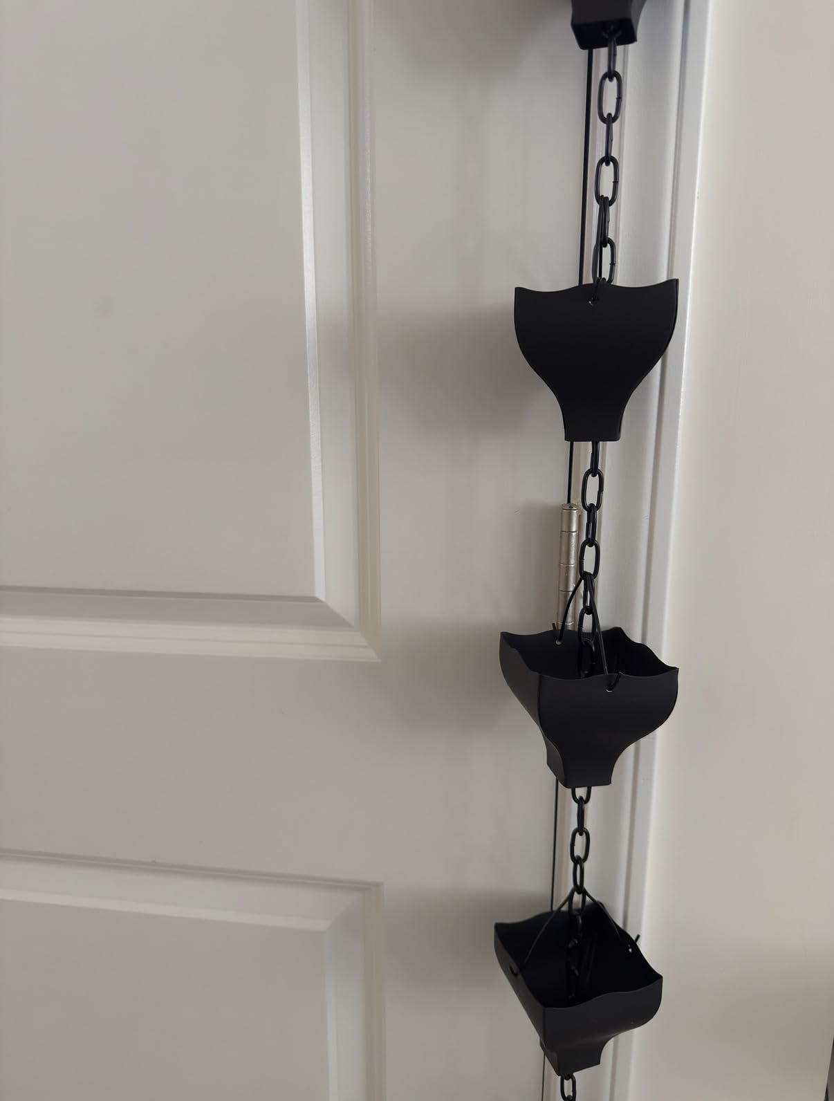 Rifachua 8.5ft Lotus Rain Chain for Gutter Downspout Outside | Copper Plated, 12 Lotus Rain Chains Cups, Functional and Decorative customer photo 1