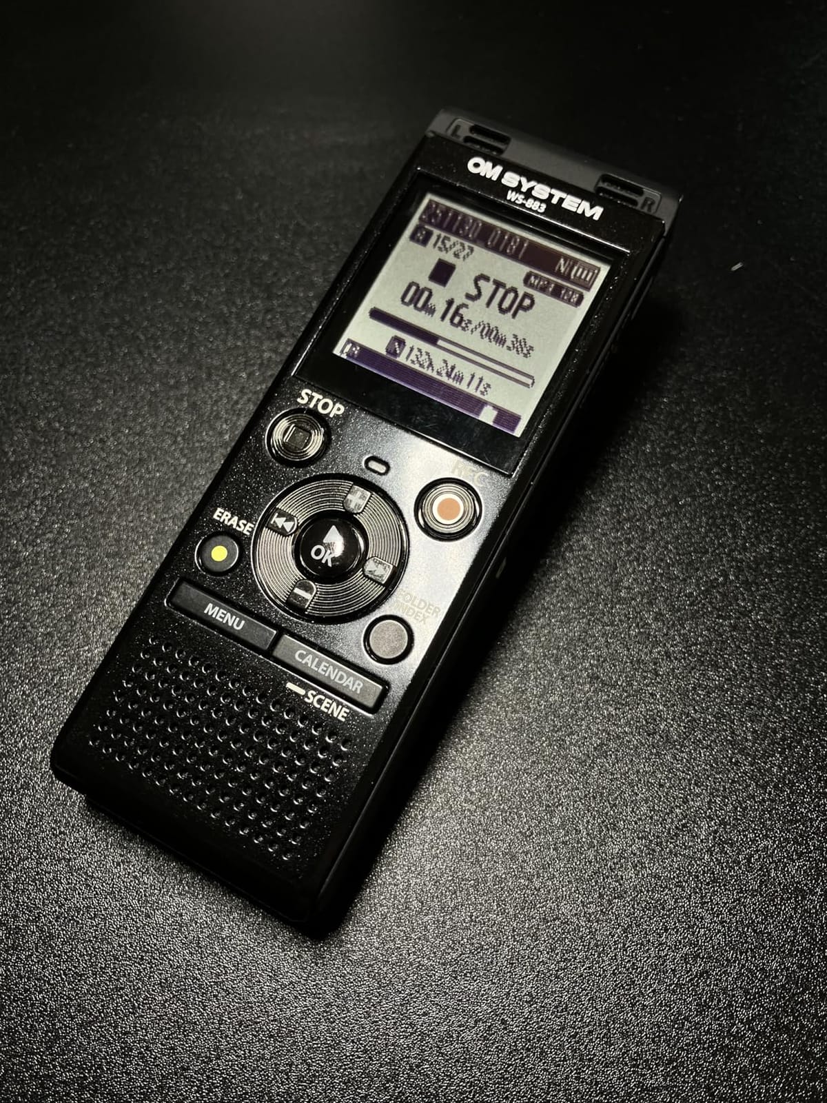 Olympus WS-883 Digital Voice Recorder, Linear PCM/MP3 Recording Formats, USB-A Battery Charging, True Stereo Microphones, Low-Cut Filter and 8GB Built-in Memory (Black) customer photo 1