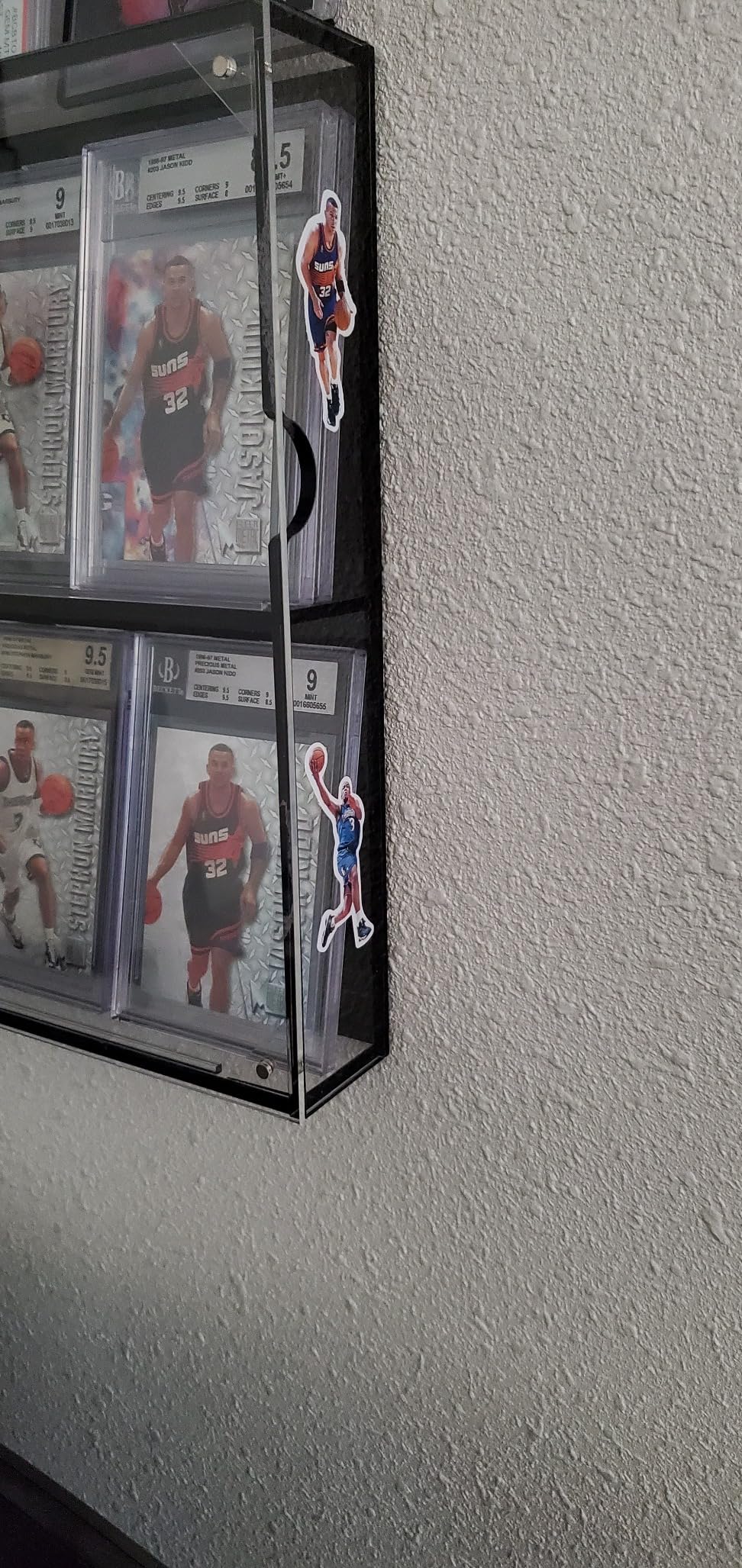 NIUBEE Graded Card Display Case for Sport Baseball PSA Slab, Clear Acrylic | Horizontal; UV Protection; Wall Mount; Magnetic Door; 180 Degree Clear View; Sport Cards Display Case customer photo 2