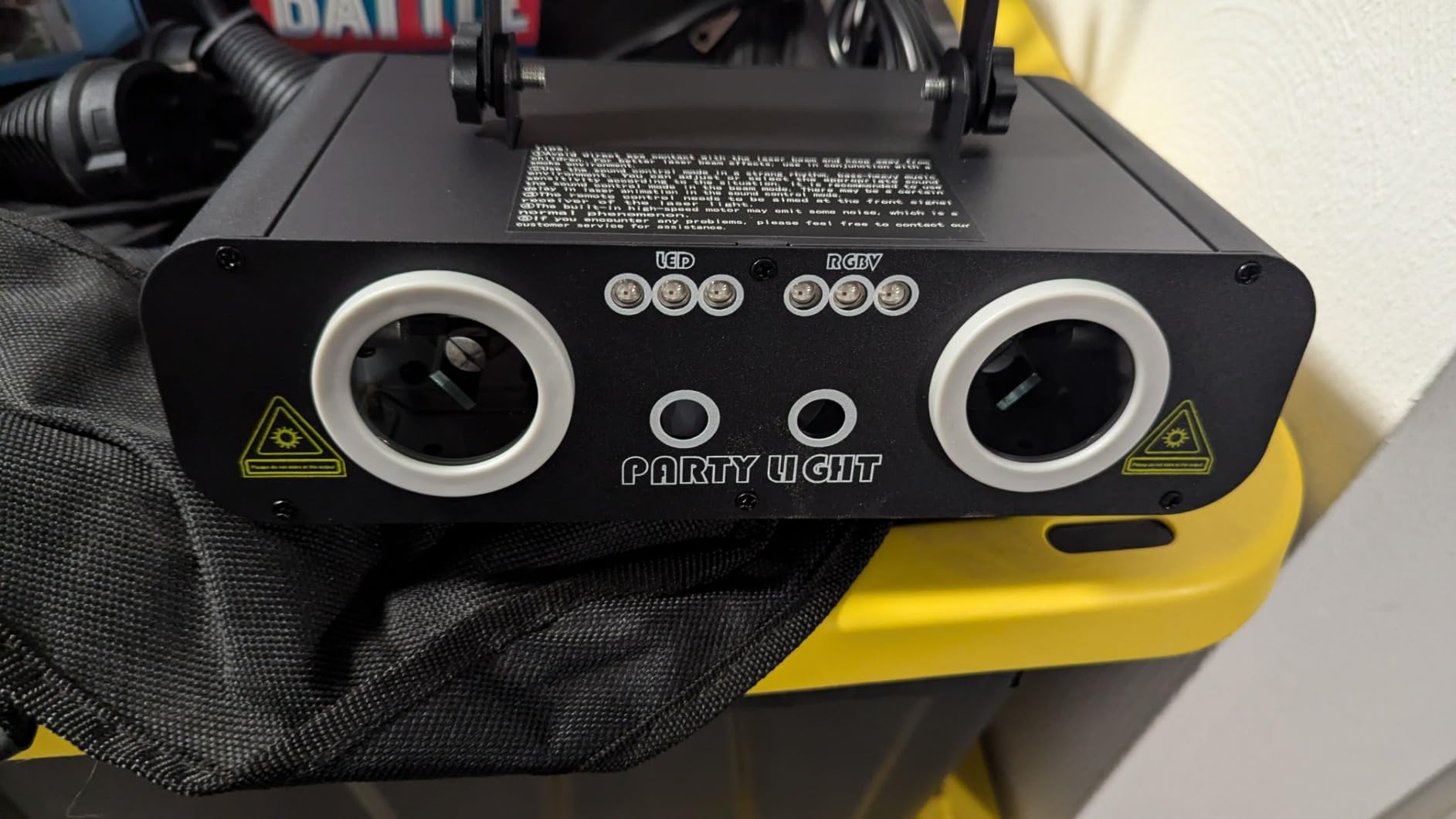 Laser Light Show Machine with 100 Patterns and Scanner Beam Effects | RGBUV Strobes, Sound Activation, DMX512 and Remote Control, 500 sq ft Coverage for DJs, Clubs, Party Events customer photo 1