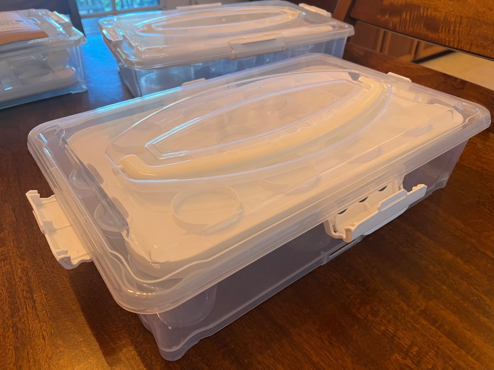 ARC 3-tiers White Cupcake Carrier, Holds up to 36 Cupcakes or 3 Large Cakes | Cupcake Holder and Cake Transport Container - BPA-Free, Great for Parties & Festivals customer photo 1