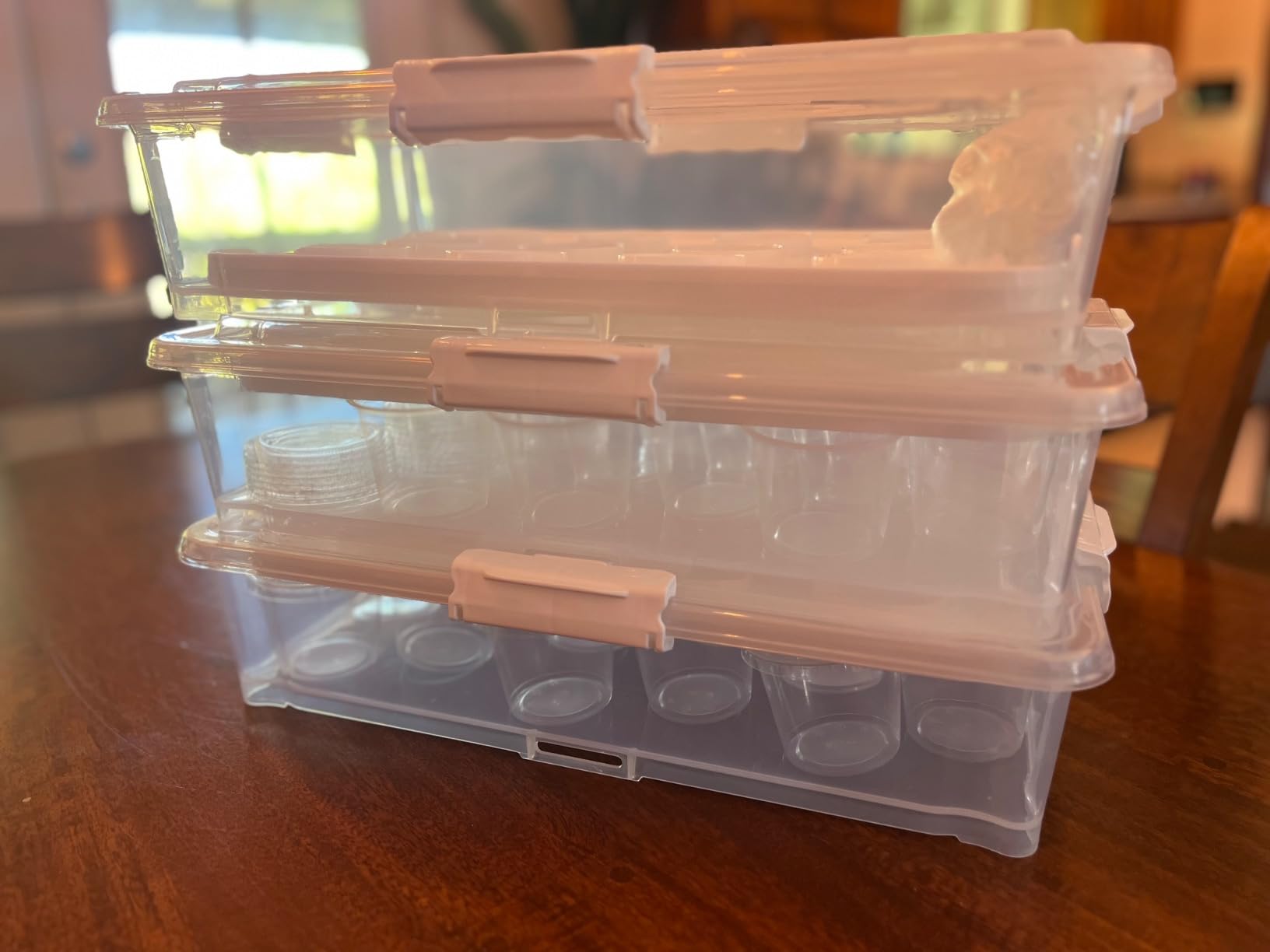 ARC 3-tiers White Cupcake Carrier, Holds up to 36 Cupcakes or 3 Large Cakes | Cupcake Holder and Cake Transport Container - BPA-Free, Great for Parties & Festivals customer photo 2