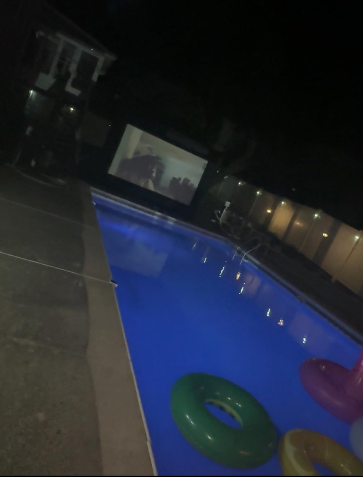 CZGBRO Inflatable Projector Screen for Outside, 30FT Movie Screen | Outdoor Portable Blow Up Projector Screen with Air Blower for Family Movie Nights customer photo 2