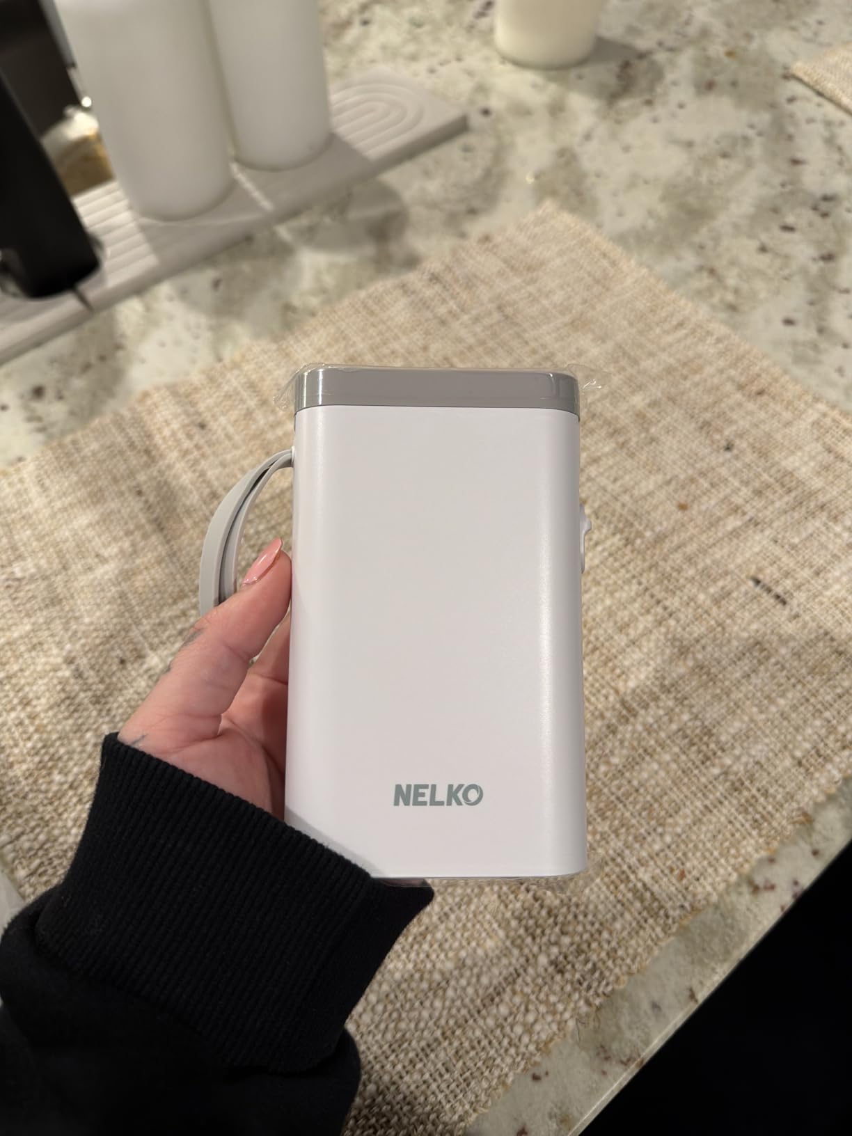 Nelko Label Maker Machine with Tape, P21 Bluetooth Label Printer, Wireless Mini Label Makers with Multiple Templates for School Office Home, White customer photo 2