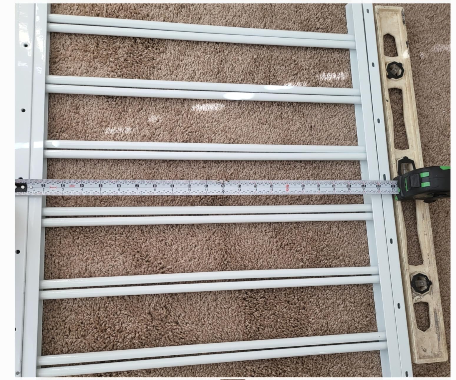 Grisham PP SPAG Window Security Bars with Quick-Release Egress, (White, 5Bar)22''H x 22''- 42'' Adjustable Width Window Safety Guards for Children, Tubular Steel, Rust Resistant customer photo 2
