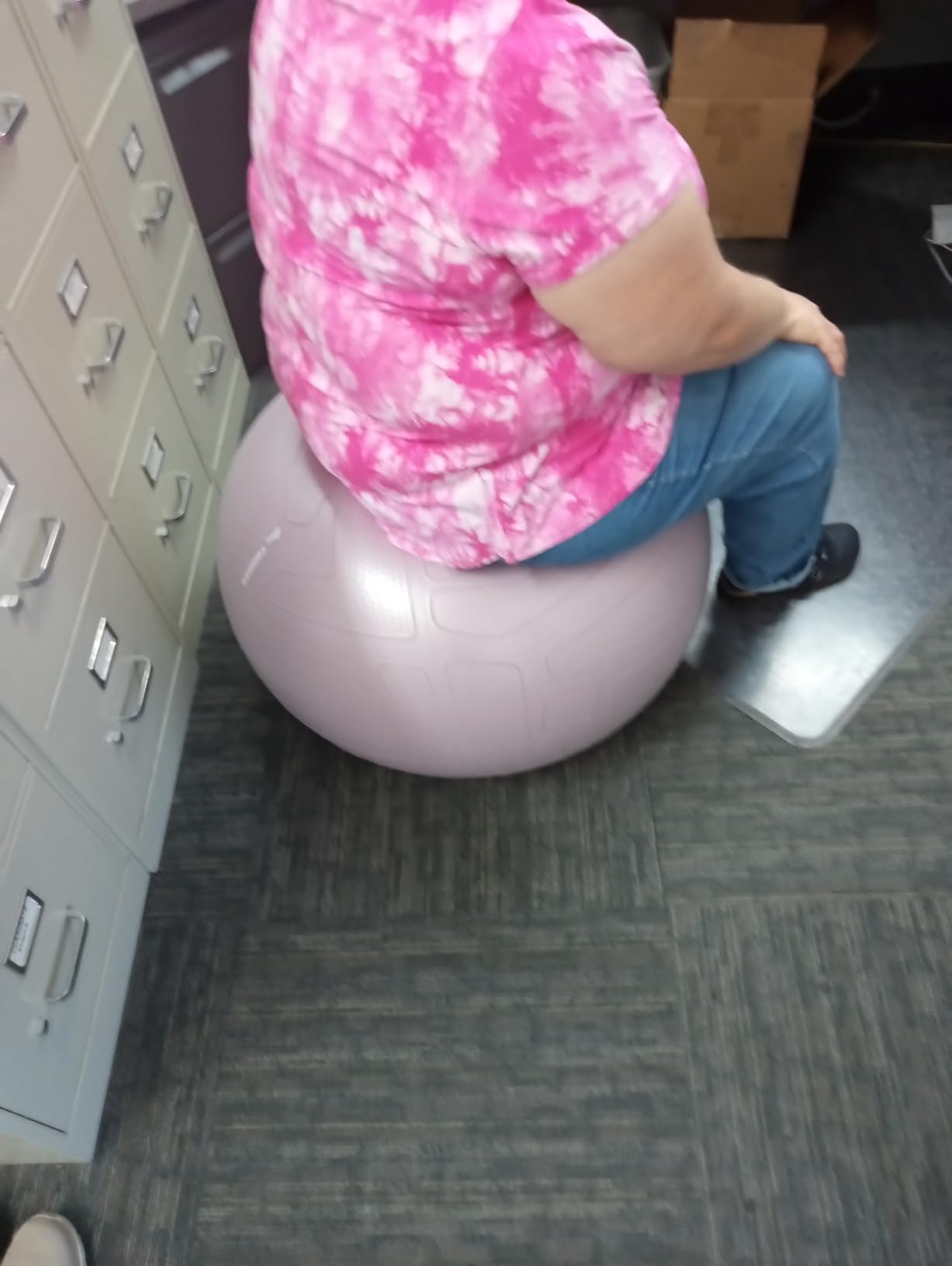 Trideer Pregnancy Ball for Daily Comfort & Labor, Exercise Guide Included customer photo 1