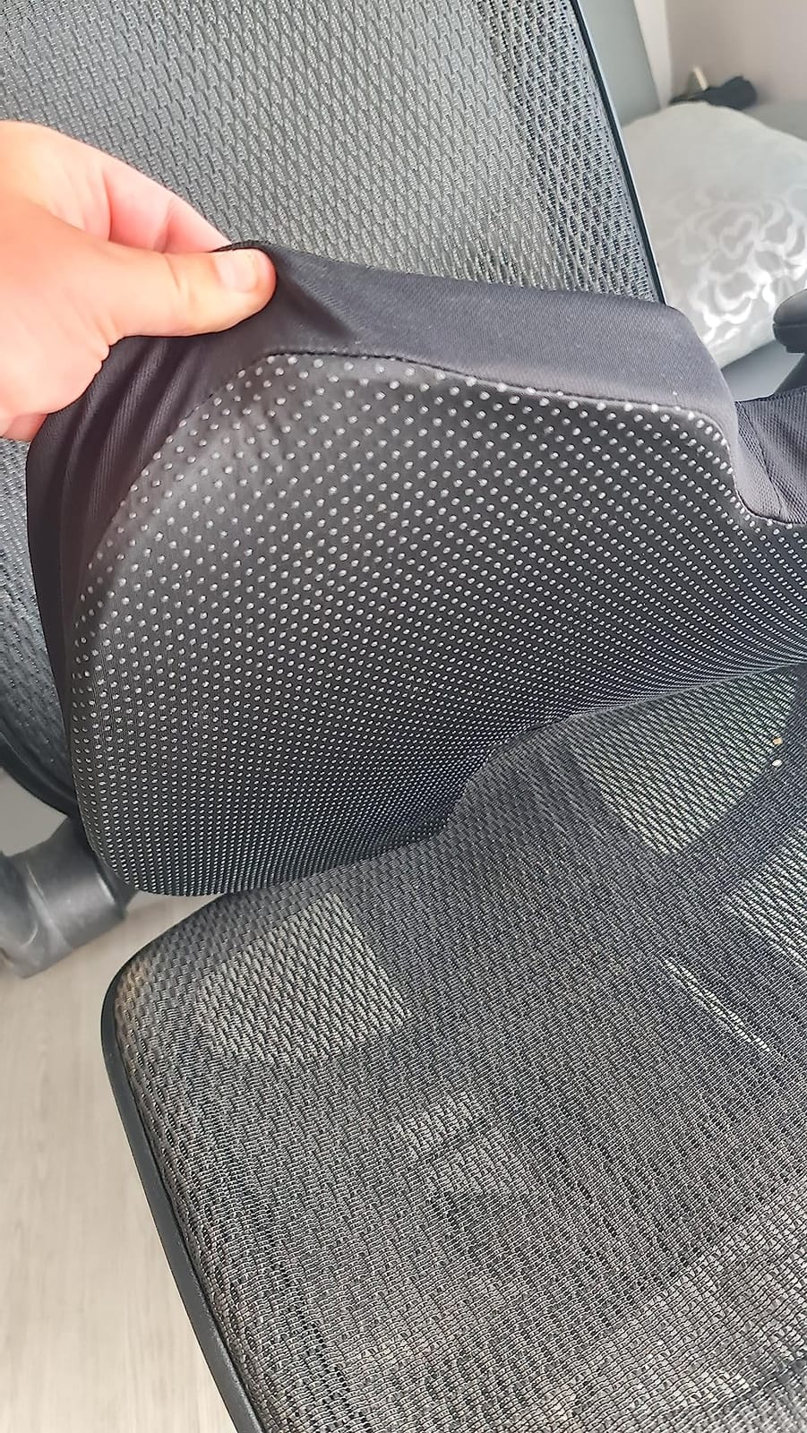 Car Seat Cushion - Premium Gel & Memory Foam Office Chair Cushions for Back,Sciatica,Coccyx,Tailbone Pain Relief, Driver Pillow for Auto, Gaming,Desk, Wheelchair,Truck (Black) customer photo 2