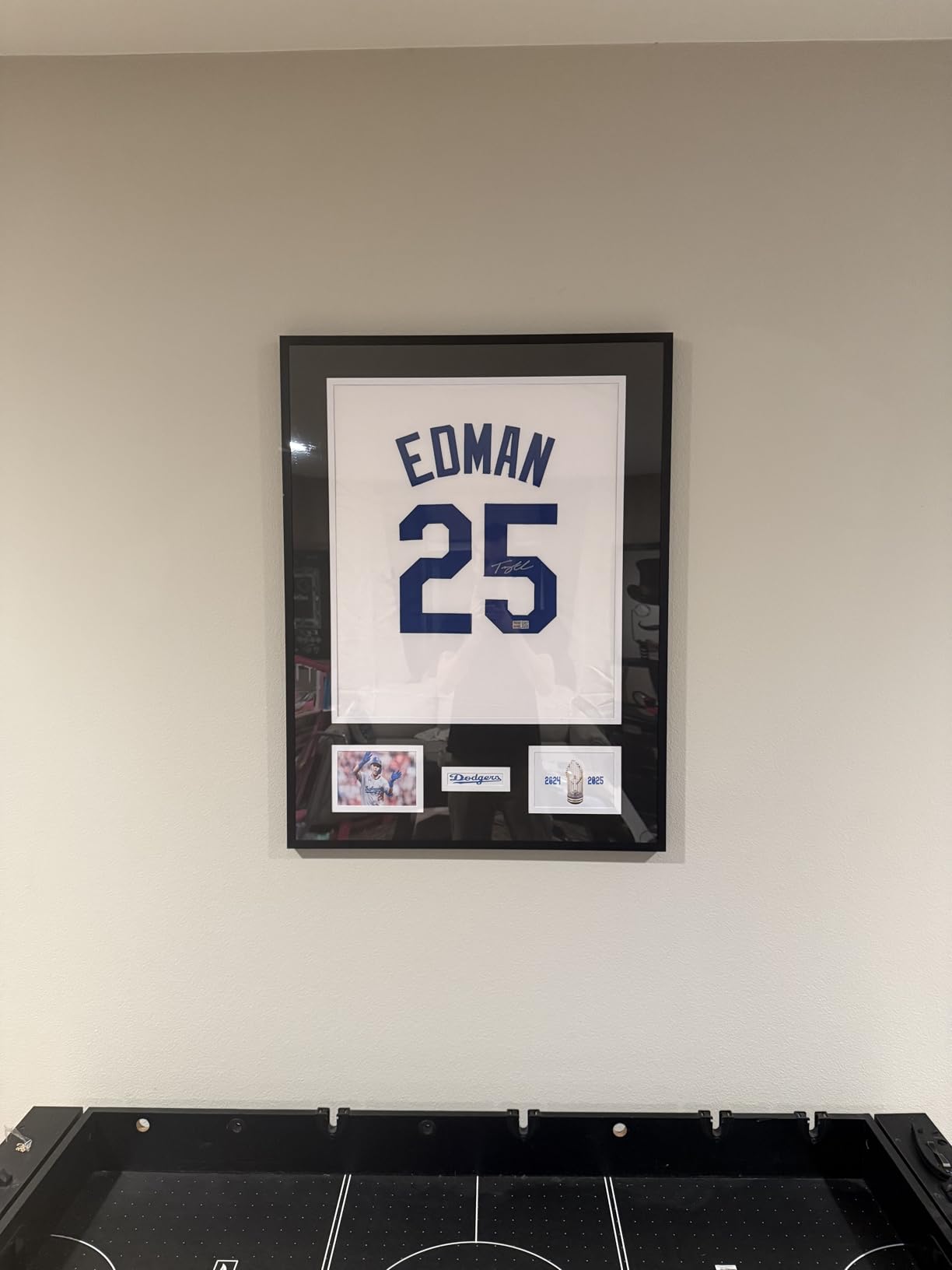 Aluminum Jersey Frame Display Case, Metal Frame with Mat, 1 Pack | Lightweight Durable Metal Frame with Mat, Pinboard, Hanging Kit for Football Baseball Basketball Soccer Hockey Shirt customer photo 1