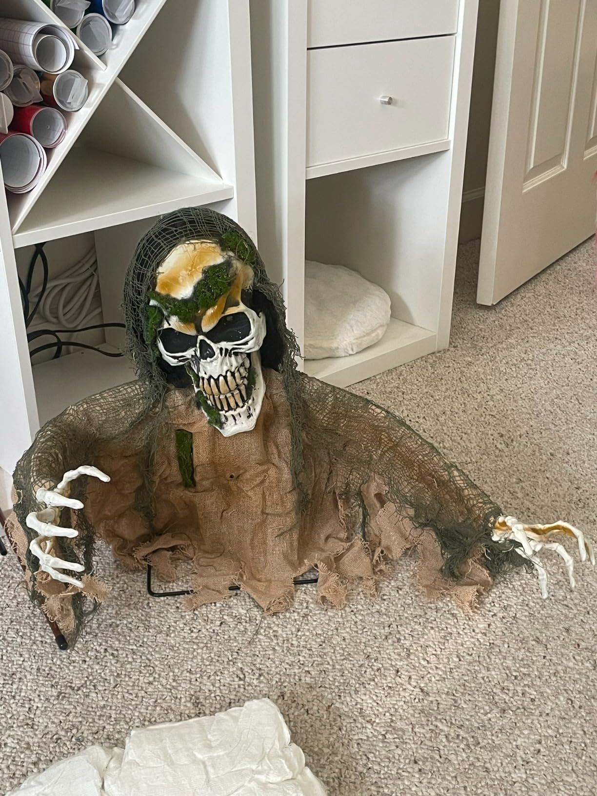 JOYIN Halloween Animated Zombie Groundbreaker Outdoor Decor with Light Up Eyes Creepy Animatronic Decorations with Movable Arms for Halloween Party Prop and Lawn Patio Yard Outside Decorations customer photo 2