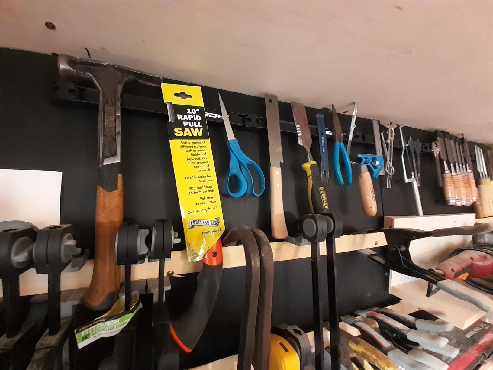 SEDY Magnetic Tool Holder Storage Organizer: 7-Piece Garage Wall Mount Rack Organization Strip Power Magnet Organizers Mounted Workbench Board Slatwall Van Hanger customer photo 1