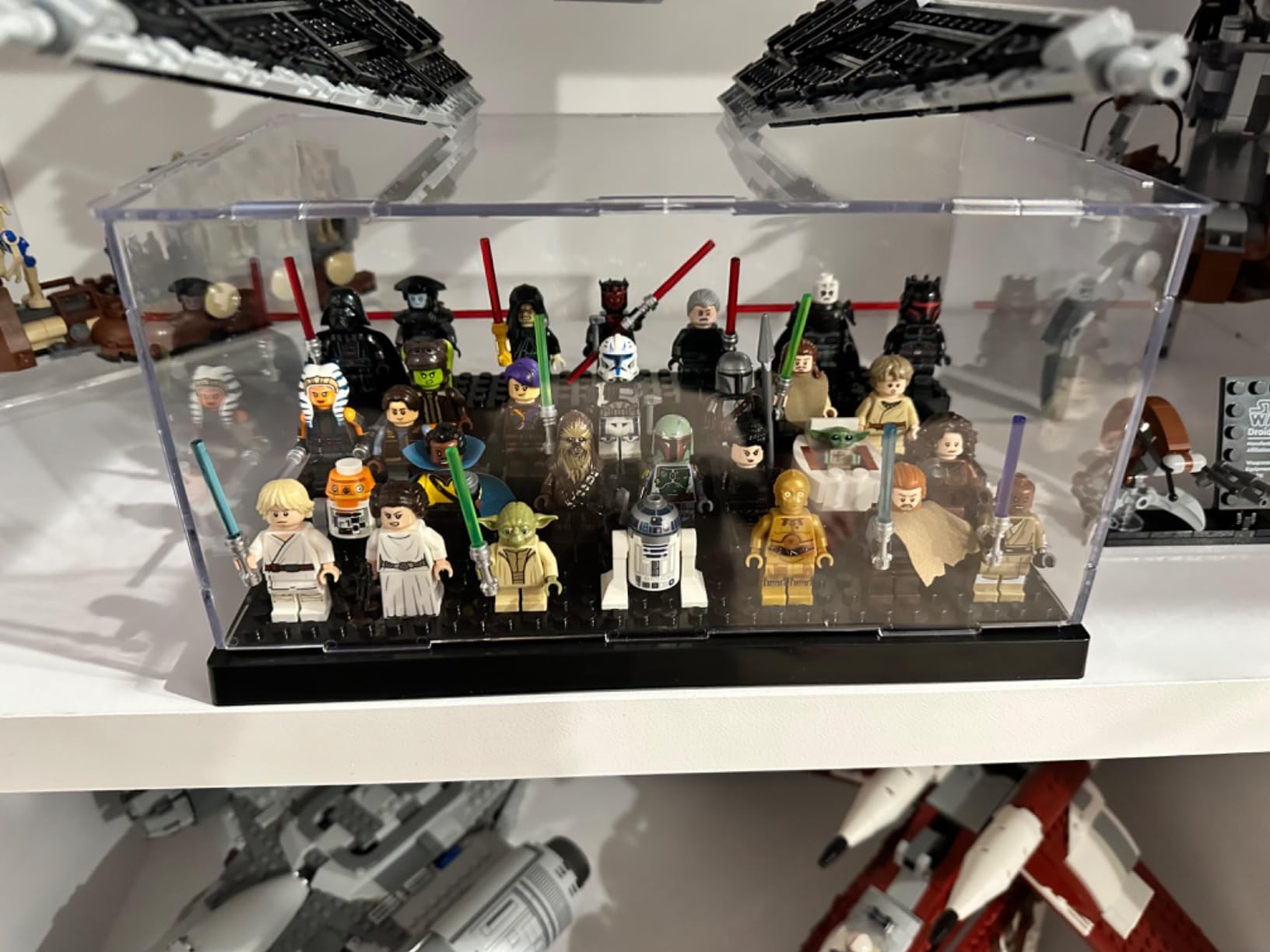 15 Pack Minifigure Display Cases - dust-proof, stackable customer photo 1