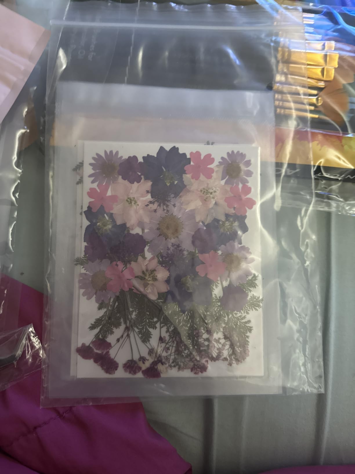 Dried Flowers, Resiners 100Pcs Pressed Flowers for Craft | Real Natural Dried Flowers Dry Leaves Kit for DIY Making Crafts Resin Soap Candle Scrapbook Supplies Card Making Jewelry customer photo 2