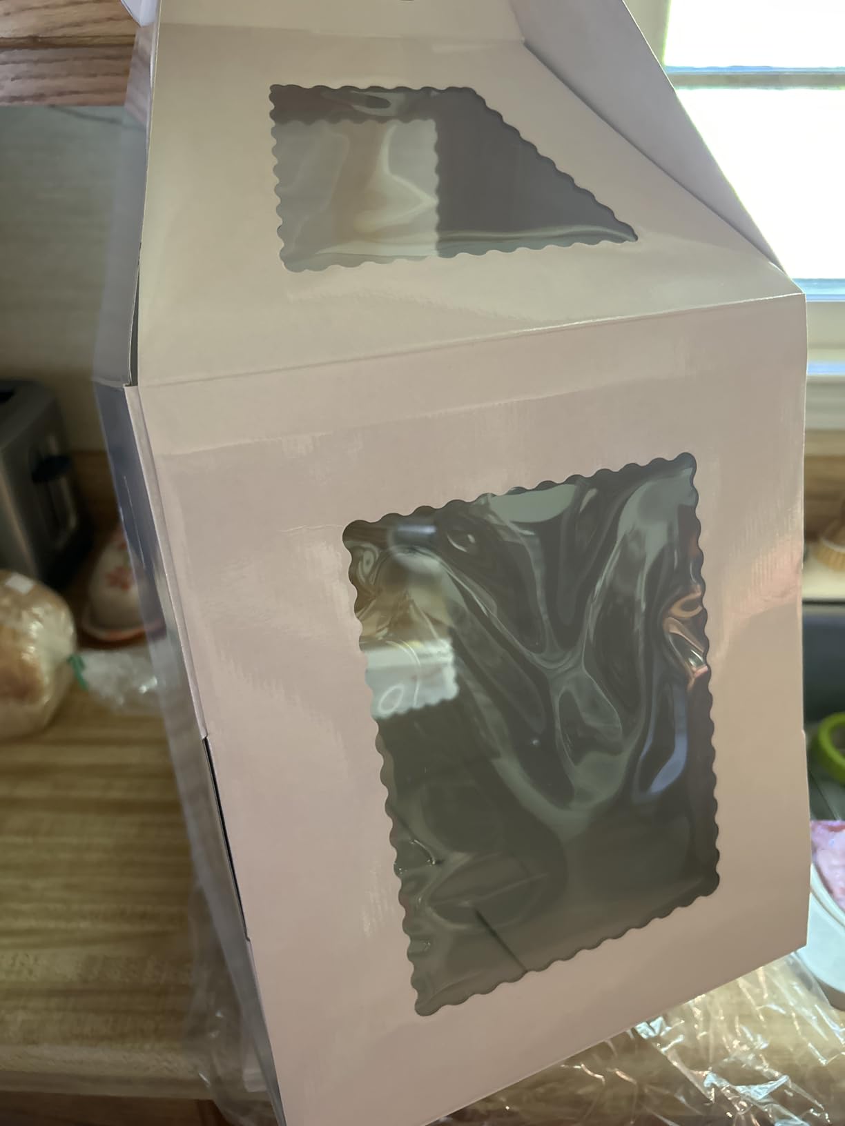 Tall Cake Boxes for Tier Cakes with Cake Boards 4 Pack 12x12x14 Inch Large Tiered Cake Carrier Containers with Window for Wedding Birthday Bakery customer photo 2