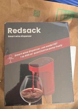 5 in 1 Wine Aerator Whiskey Dispenser,Liquor Decanter, Alcohol Pourer-Red | Ideal Gift for Holidays & Birthdays | 1-Second Aeration | Easy Tap-to-Pour | 1-999ml Precision | USB-C Rechargeable |Smart customer photo 1