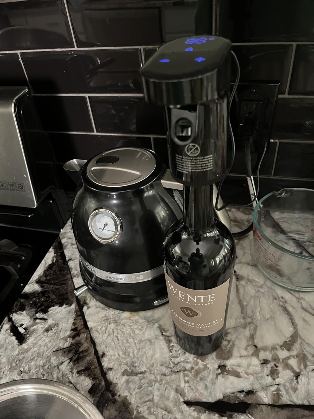 5 in 1 Wine Aerator Whiskey Dispenser,Liquor Decanter, Alcohol Pourer-Black | Ideal Gift for Holidays & Birthdays | 1-Second Aeration | Easy Tap-to-Pour | 1-999ml Precision | USB-C Rechargeable |Smart customer photo 2