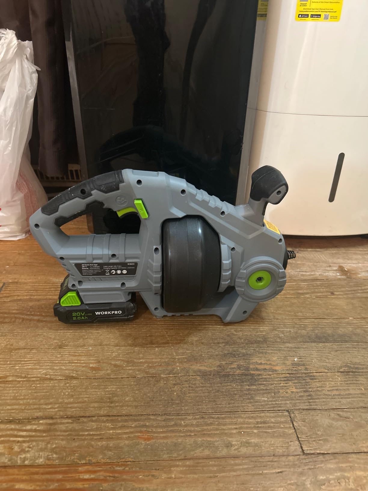 WORKPRO 20V Cordless Electric Drain Auger, 25 ft Plumbing Snake, 2.0Ah Battery customer photo 1