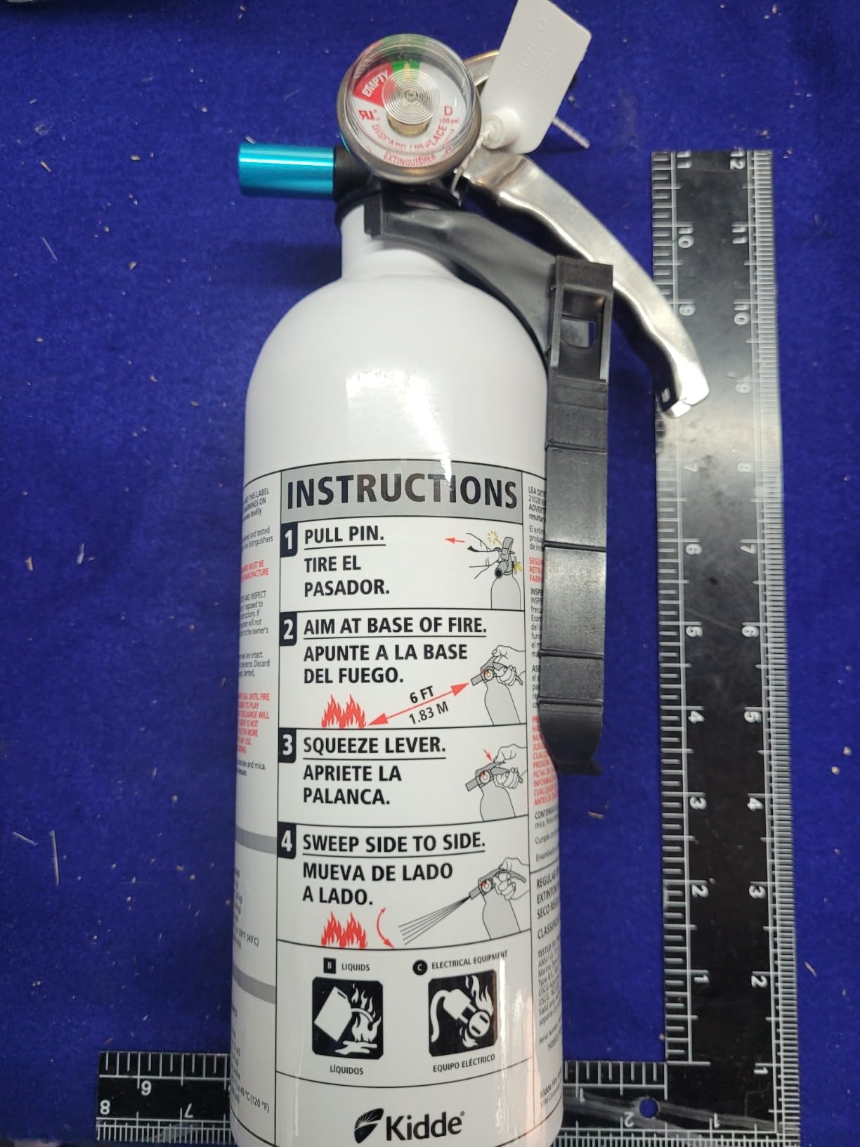 Kidde Mariner 10 Fire Extinguisher for Boats and Watercrafts, 10-B:C, MAR10 | Coast Guard Approved Marine Extinguisher for Small Flammable Liquids/Gases and Electrical Fires, 2.5 lb. Dry Chemical customer photo 2