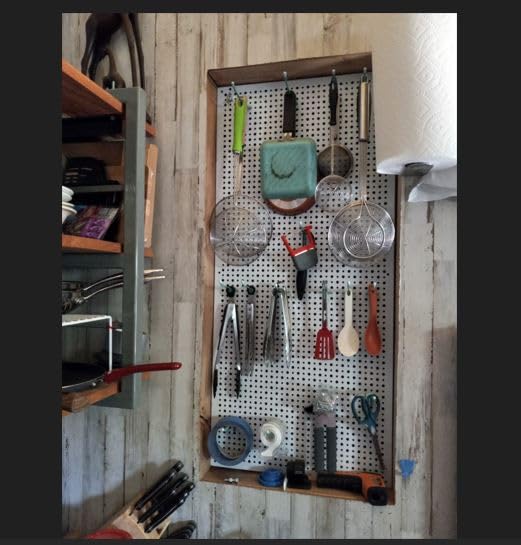 Peg Board, 3 Pack 16-Inch X 36-Inch Heavy Duty Steel Pegboard,Heavy Duty Black Pegboard for Walls, Garage, Workbench, Craft Room Tool Organization, Metal Pegboard Panels(Black) customer photo 1