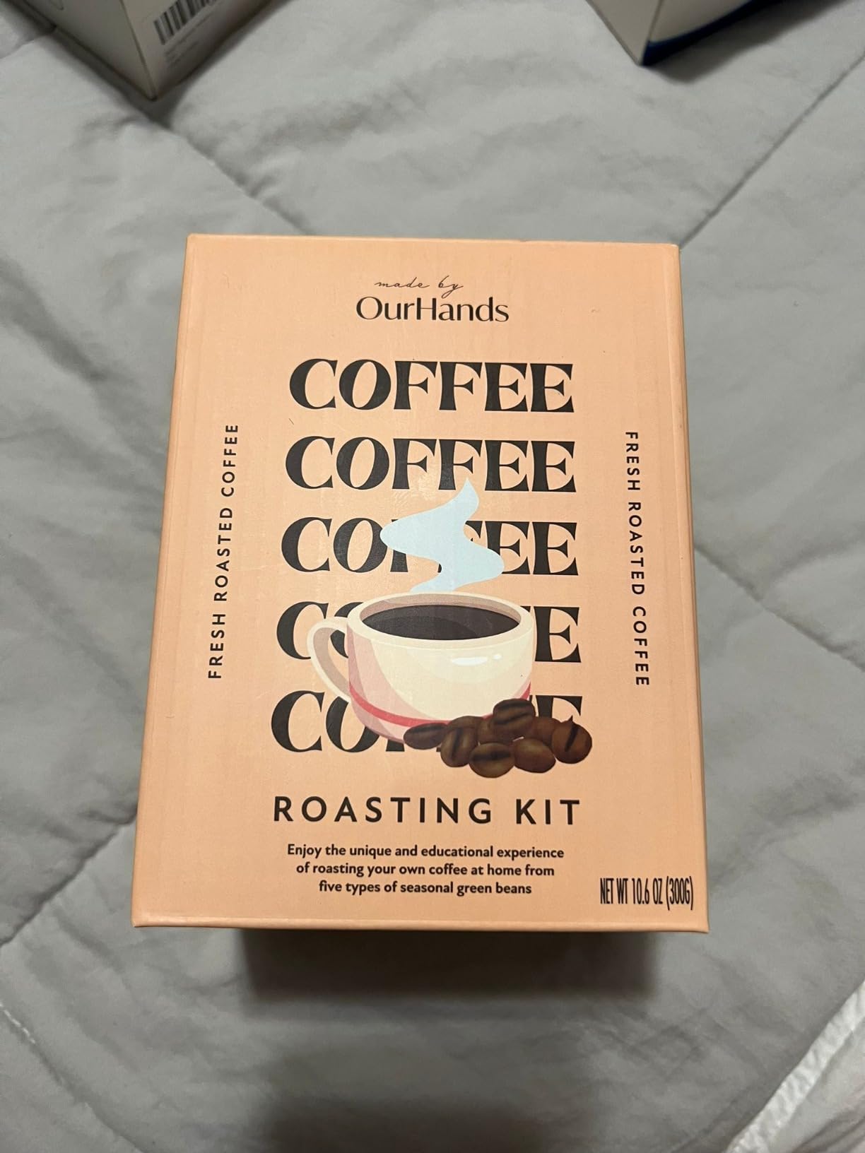 Coffee Roasting Kit by OurHands - Learn to Roast Green Coffee at Home with Your Oven - Includes 6 Varieties of Unroasted Coffee, Detailed Instructions and Coffee Roasting Tools customer photo 1