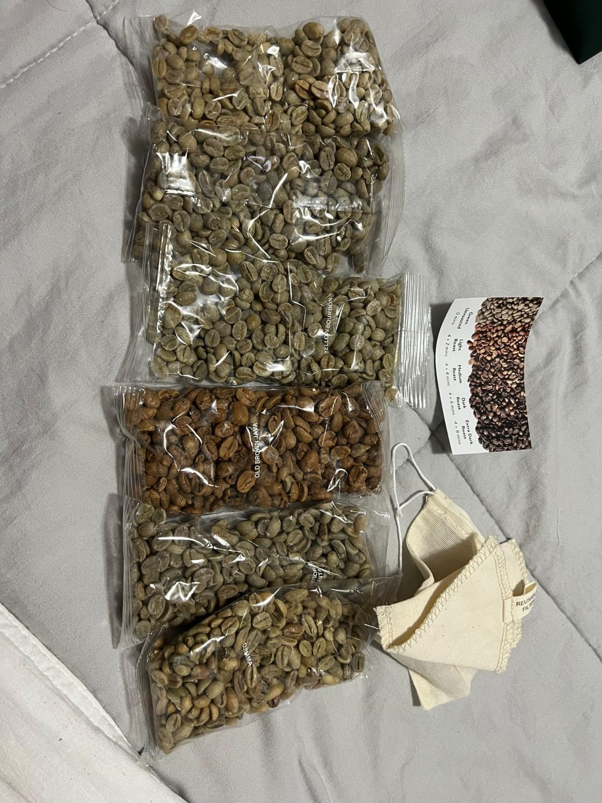 Coffee Roasting Kit by OurHands - Learn to Roast Green Coffee at Home with Your Oven - Includes 6 Varieties of Unroasted Coffee, Detailed Instructions and Coffee Roasting Tools customer photo 2