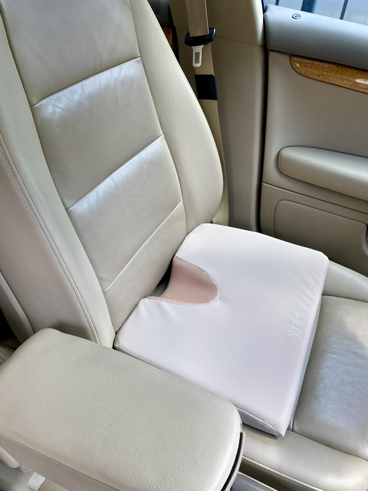 ComfiLife Car Seat Cushion - Premium Wedge 100% Polyurethane Foam Car Cushions for Driving - Auto Seat Cushion - Back & Sciatica Pain Relief for Long Drives customer photo 2