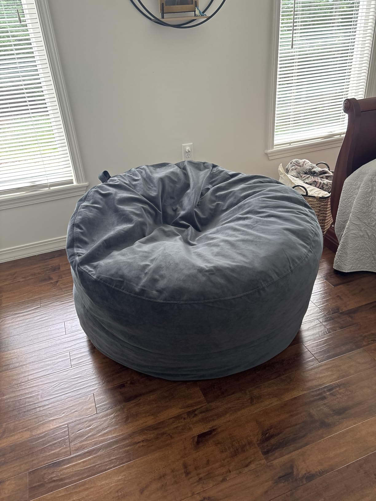 Codi 4 FT Bean Bag Chairs for Adults, Large Beanbag with Filler, Grey | Shredded Foam Fill, Machine Washable Cover, Built-In Zipper, Reinforced Seams, Ideal For Gaming customer photo 1