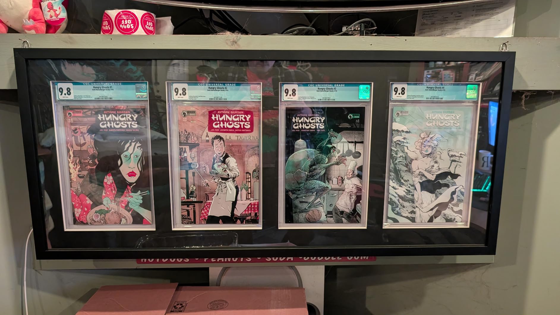 Comic Book Frame Wall Display with Mat for 6 CGC, CBCS OR PGX Graded Comics - White Comic Frame for 8.125x13 Comics customer photo 2