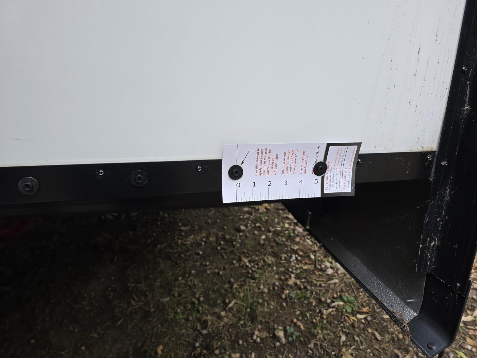 EZ Snap RV Skirting for Winter, 26-30 ft Long, Standard Clearance, DIY Kit | Heavy Duty Camper & Travel Trailer Skirting, No-Drill Adhesive Studs & EZ Snap Fasteners, RV Skirt for Cold Weather (Black) customer photo 1