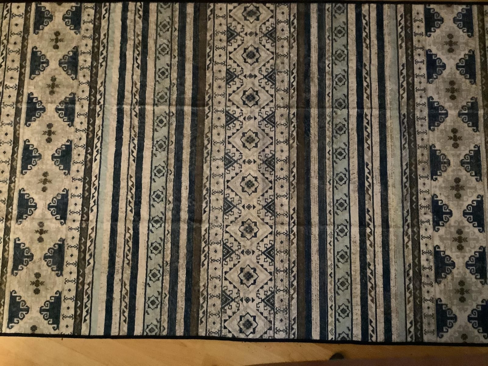 RUGSURE Washable Area Rugs - Perfect for Living Room, Bedroom, Kids Room, Nursery - Stain & Water Resistant Non-Slip, Pet & Child Friendly, Vintage Tribal Area Rugs (Green, 5' x 7') customer photo 2
