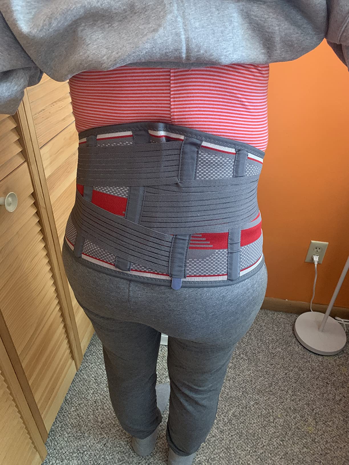 ORTONYX Back Brace for Lower Back Pain, Back Support Belt for Women & Men, Breathable Lower Back Brace with Lumbar Pad, Lower Back Pain Relief for Herniated Disc, Scoliosis, Sciatica/Black M-L customer photo 2