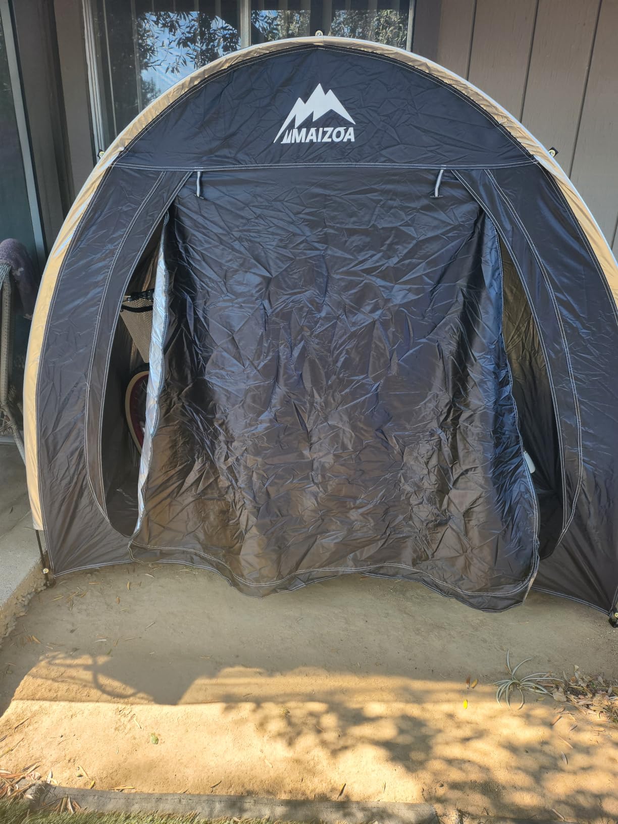 MAIZOA Outdoor Bike Storage Shed Tent - 210D Oxford Waterproof customer photo 1