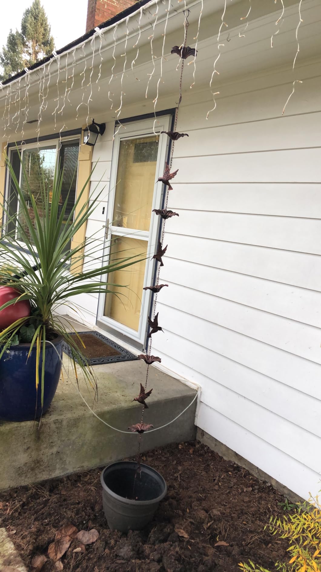 8.5FT Hummingbird Rain Chain,Rain Chains for Outside,Rainwater Catcher Chains, Outdoor Garden Yard Decor customer photo 2
