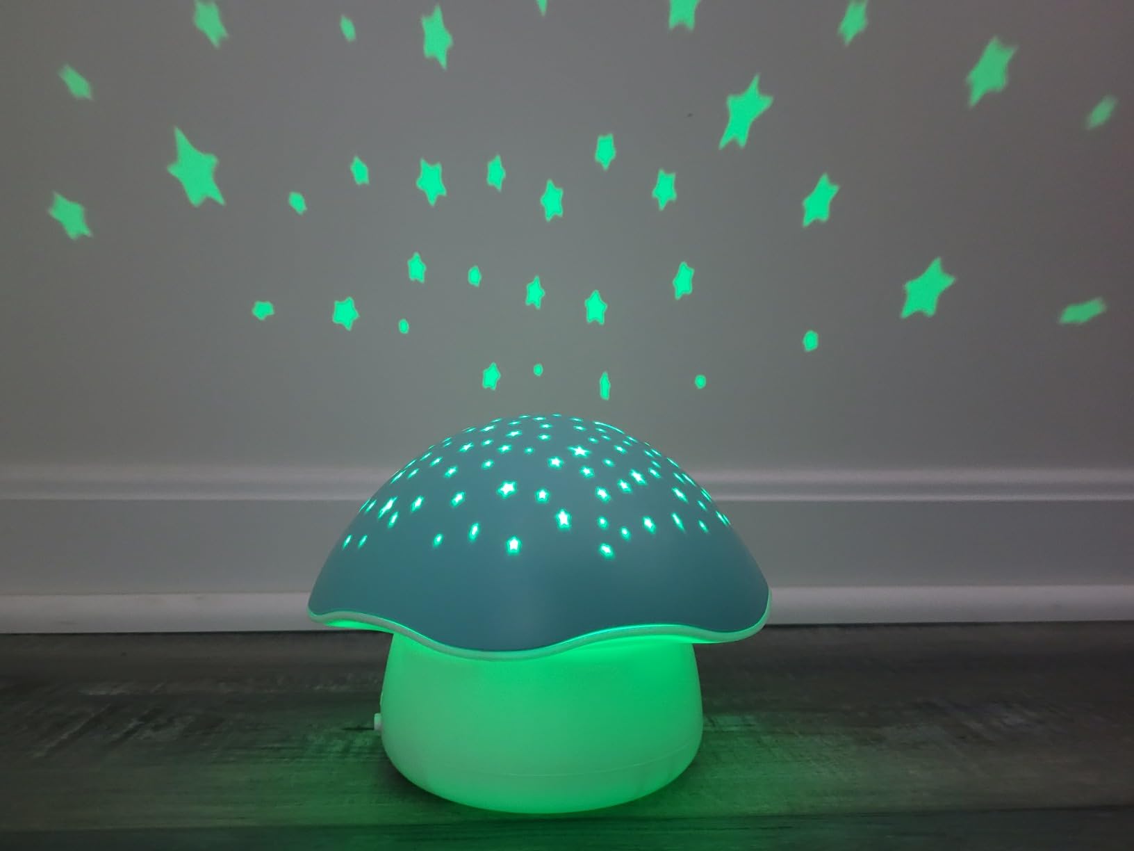 Angelcare Celeste Mushroom, Baby Night Light Musical Projector | Mushroom projector creates a calming bedtime routine with starry lights, lullabies, white noise, volume control and sensor. customer photo 1