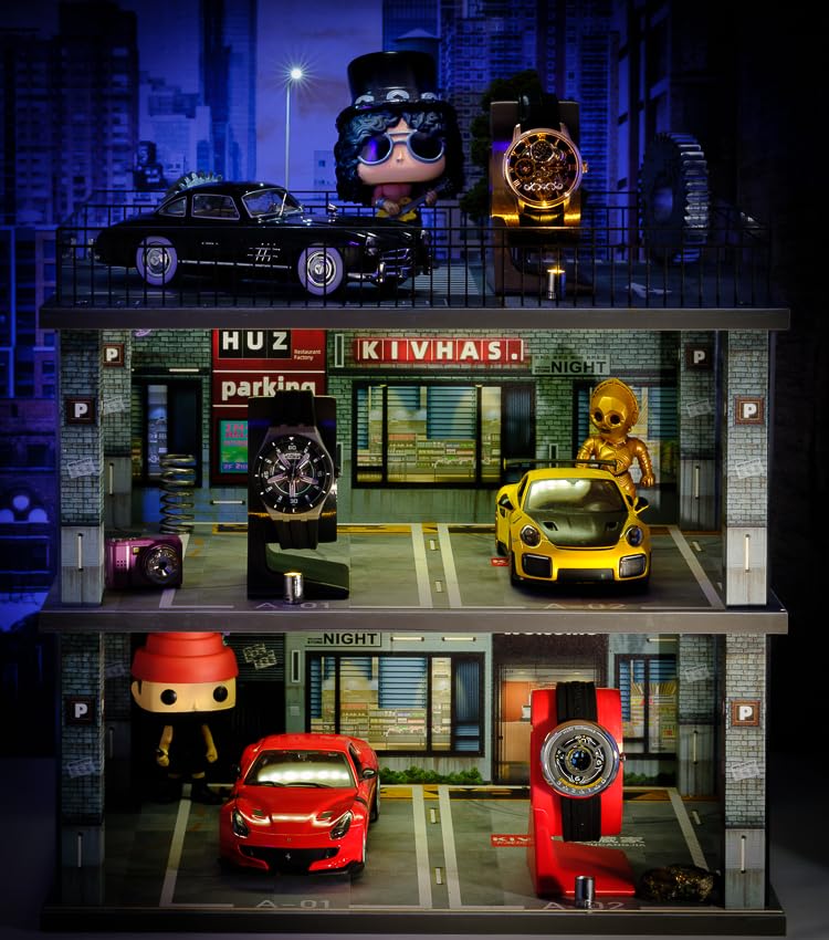 kivcmds 1:18 Scale Diecast Model Car Display Case Cabinet with USB Lights and Dust Cover, Diorama Garage Parking for Alloy Sport Cars and Lego Model Cars Collectibles customer photo 1