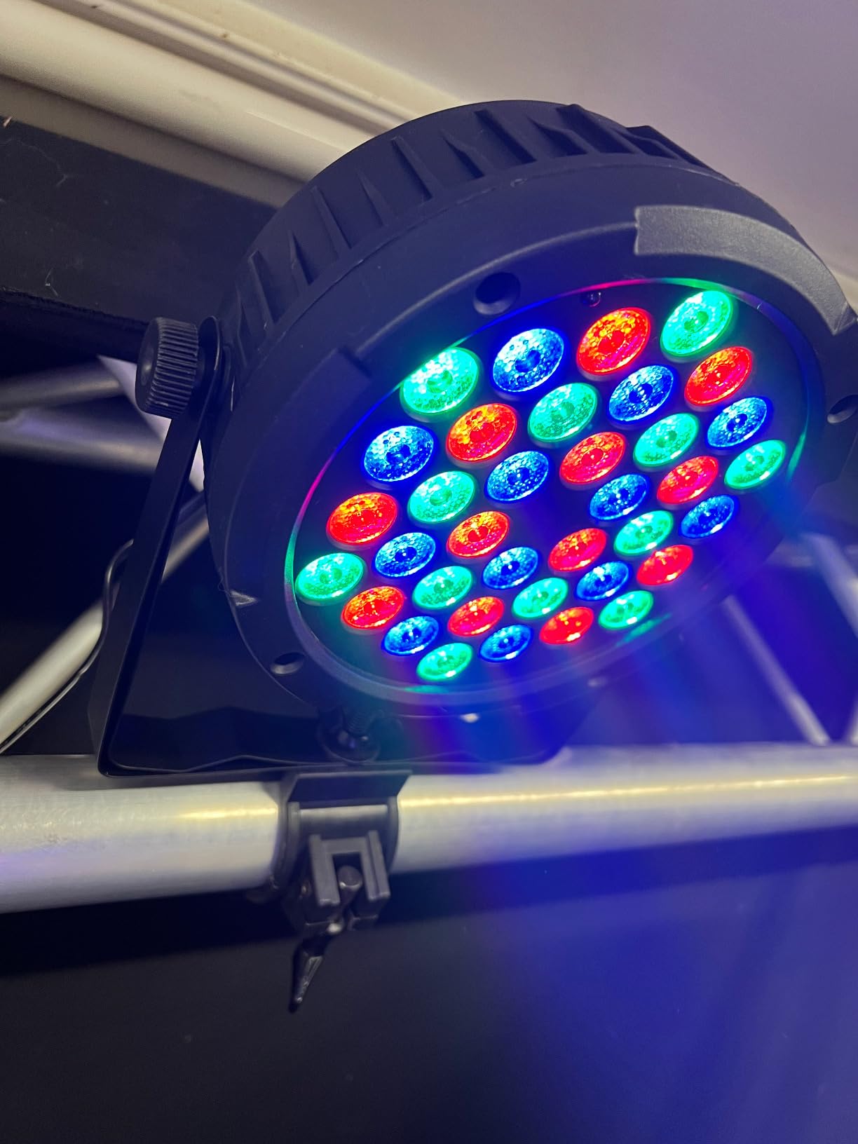 36W 36LEDs RGB Stage Par Lights by Remote DMX Control - 4Pack | Corded Electric, Sound Activated Multi Modes, Uplights for Events DJ Music Dance Party Wedding Church Bar Club customer photo 1