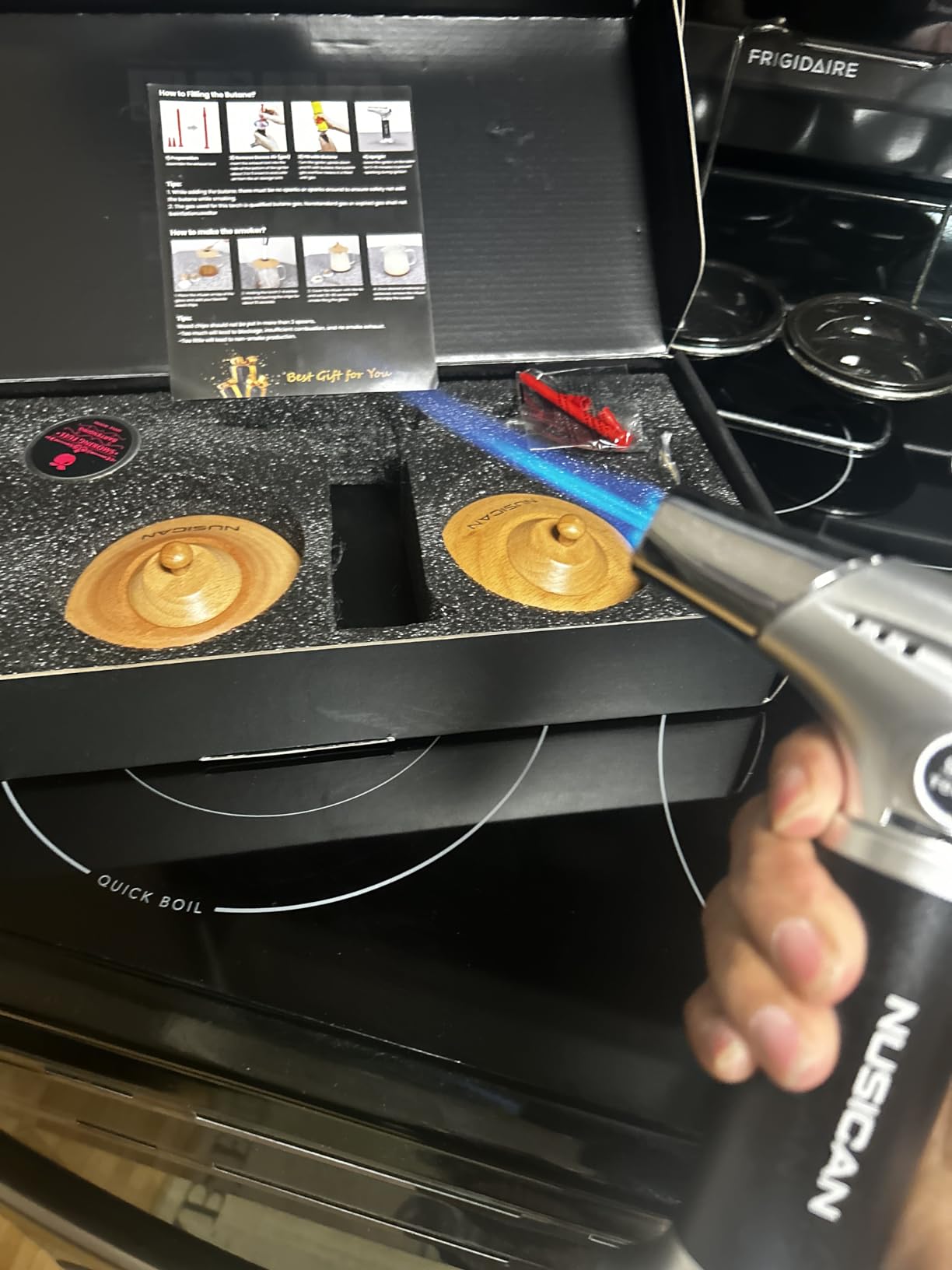 Cocktail Smoker Kit with Torch, 6 Flavors Wood Chips for Whiskey and Bourbon, Old Fashioned Smoker Kit for Infused Cocktail, Cheese, Salad and Meats, Gifts for Men, Dad and Boyfriend (No Butane) customer photo 2