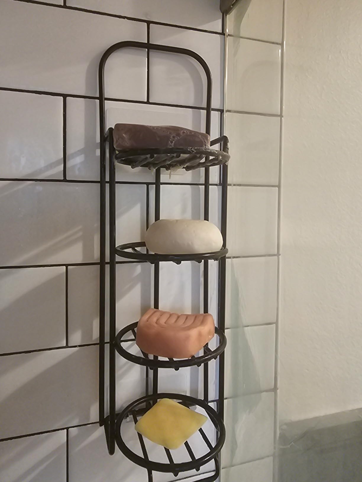 SpaceAid 5 Tier Shampoo Bar Holder for Shower, Self Draining Soap Bar Holders Caddy for Bathroom Wall and Kitchen Sink, Shampoo Bar Dish Rack, Stainless Steel Bar Soap Holder (Black) customer photo 2