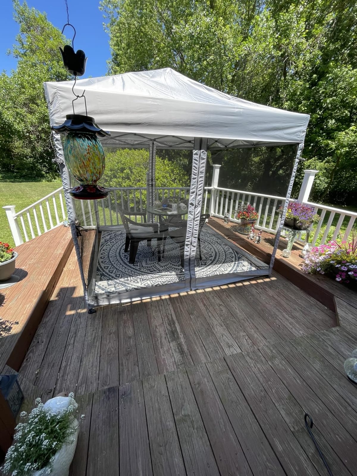 VIVOHOME 10x10ft Outdoor Screen Tent with Mosquito Netting | Easy Pop-Up Canopy with 2 Zipper Doors and Roller Bag for Yard Camping Picnic Party Events customer photo 2