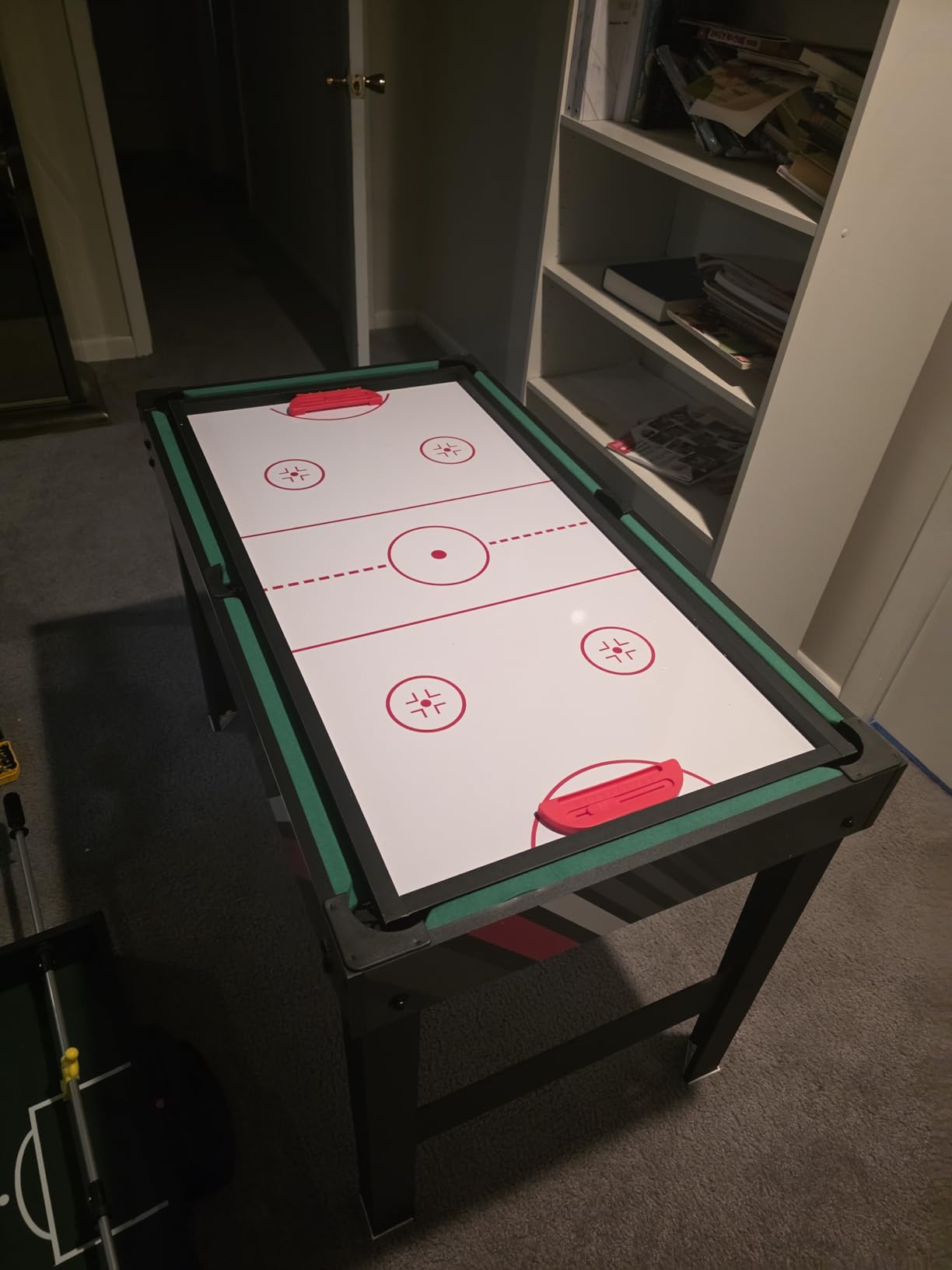 Goplus 4-in-1 Combination Game Table, 49'' Multi Game with Soccer, Air Hockey, Billiards, Pingpong Tabletop, Foosball, Pool Table for Home, Family Night customer photo 2