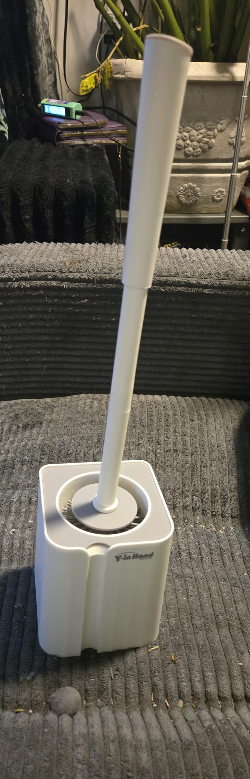 Toilet Brush and Holder Set, Silicone Toilet Bowl Brush, Bathroom Accessories, Durable Toilet Scrubber Bristles, Compact Size for RV, Wall Mountable, Drip-Proof, Deep Cleaning. (White) customer photo 2