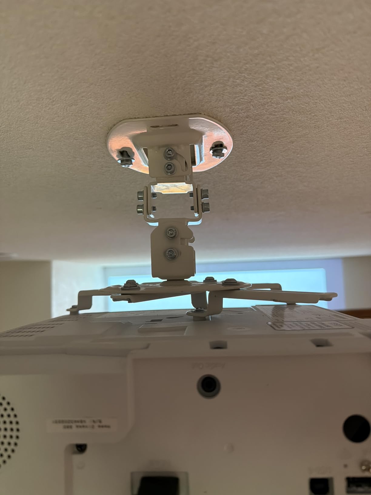 WALI Universal Projector Ceiling Wall Mount with Hidden Cable Management | Height Adjustable Projector Bracket, Wall Mount Holder for Projectors, 13.7