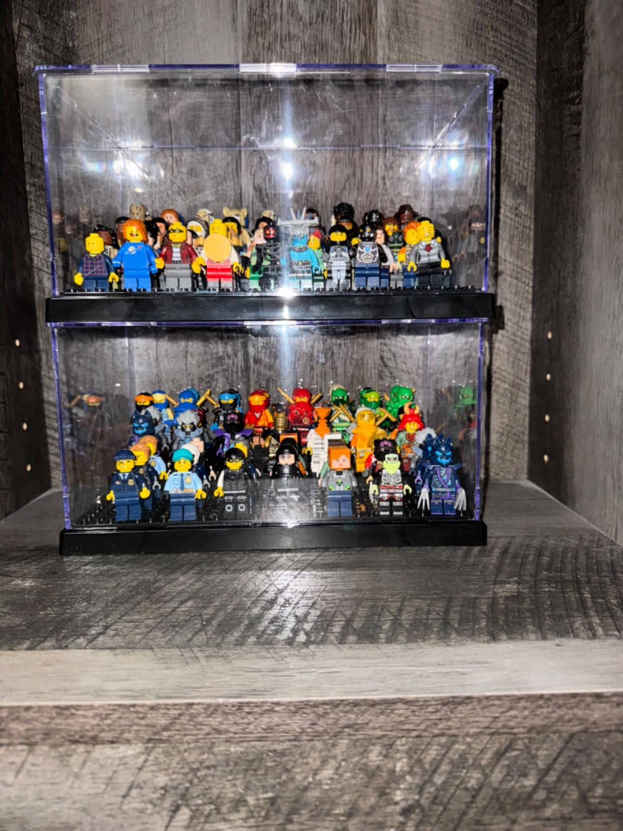 2 Pack Minifigure Display Case - 70 minifigures, stackable customer photo 2