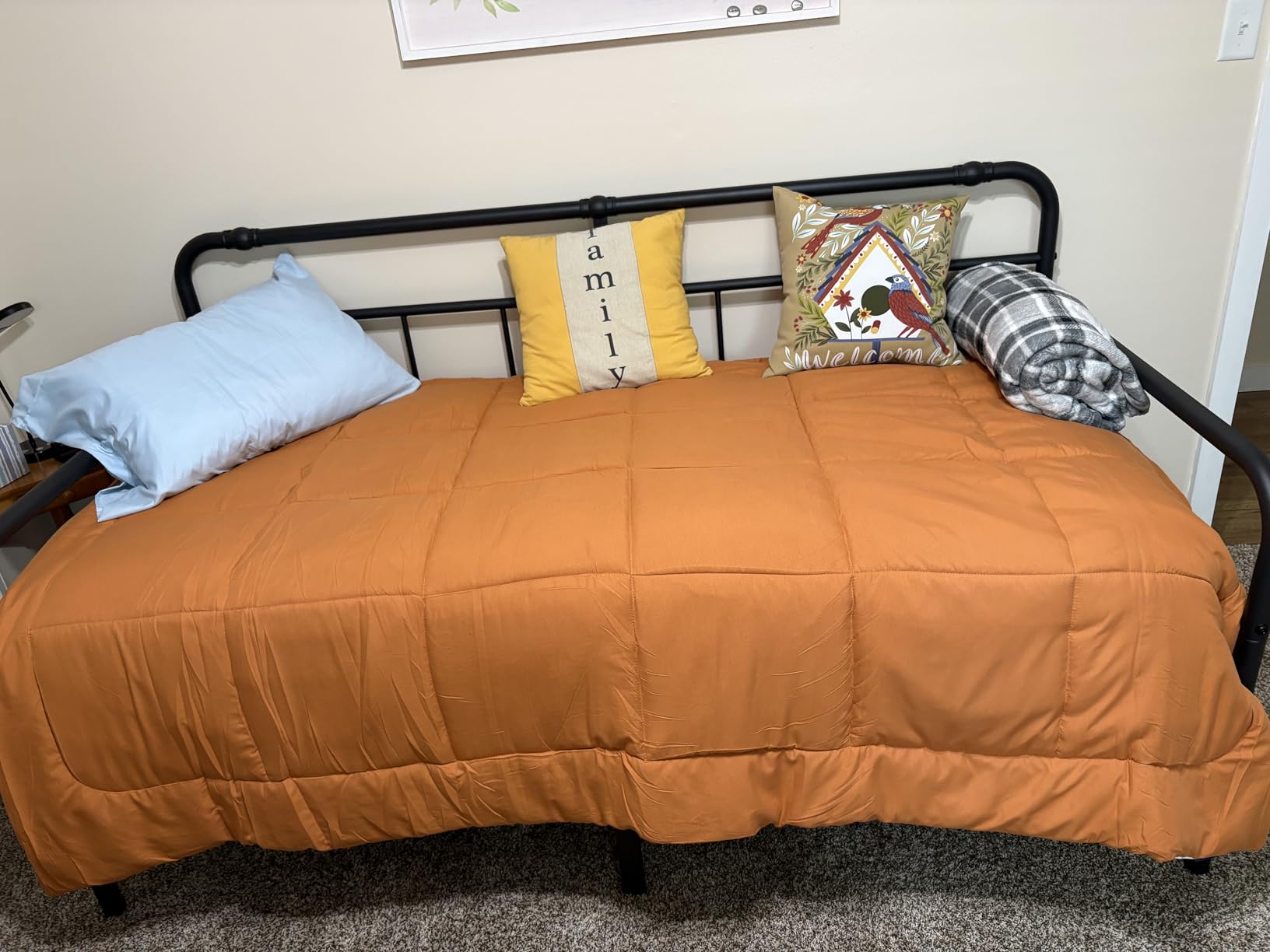 Daybed-Metal-Twin-Size-Bed-Frame with Headboard, Heavy Duty Steel Slats Support for Bedroom Guest Room, No Box Spring Needed, Easy Assembly, Black customer photo 2