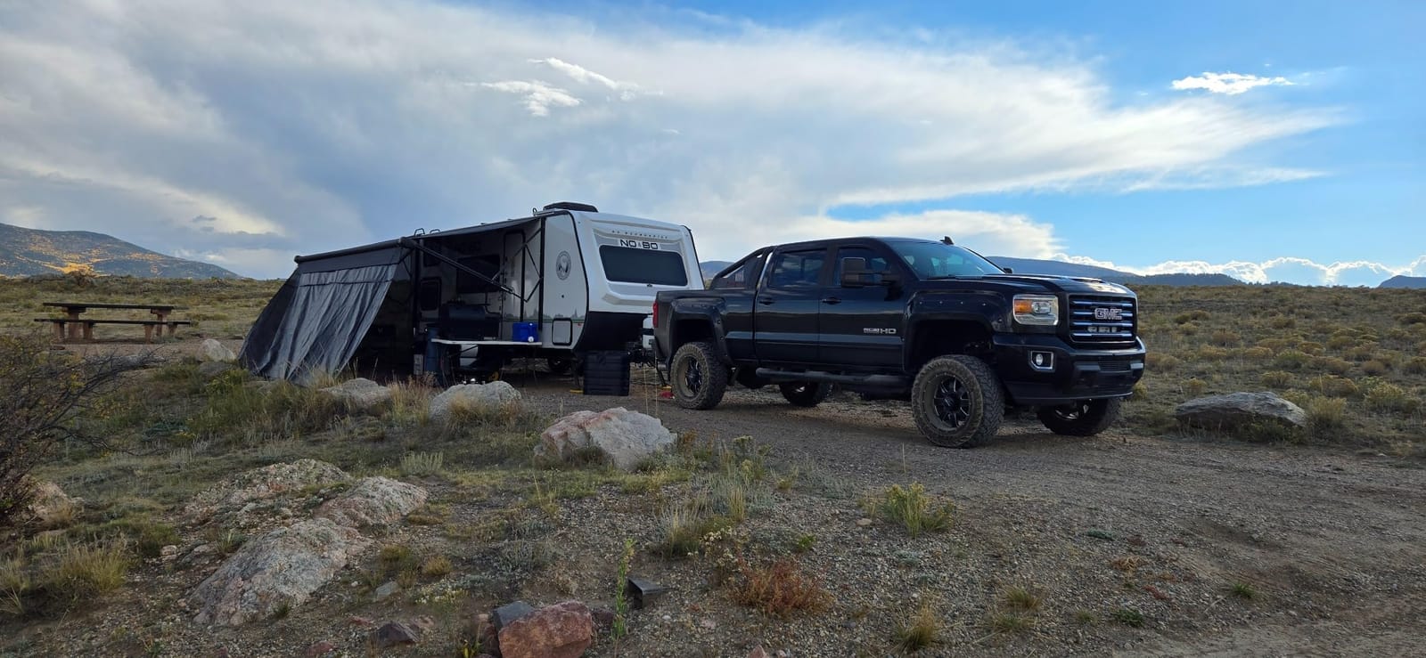 RV Awning Side Shade 9'X7', Black Mesh RV Awning Sun Shade Screen, Universal Trailer Sunshade Screen with Complete Kits, Improves Shadow and Privacy. customer photo 2